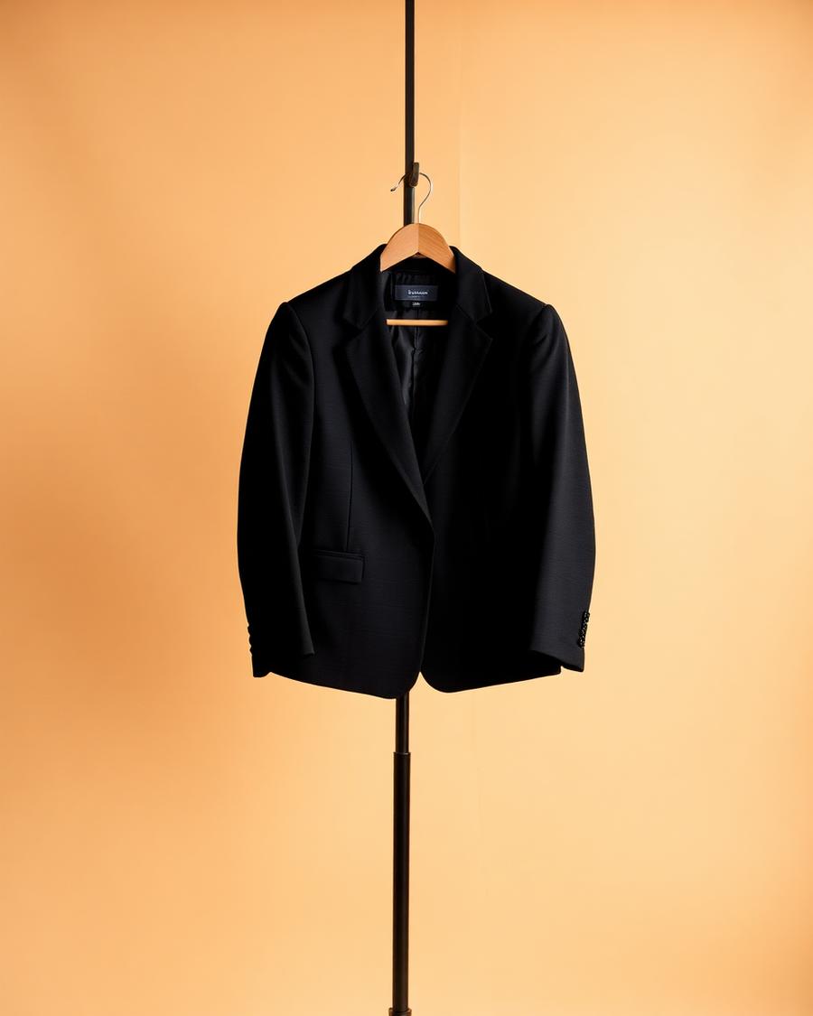 Black Tailored Wool Blazer