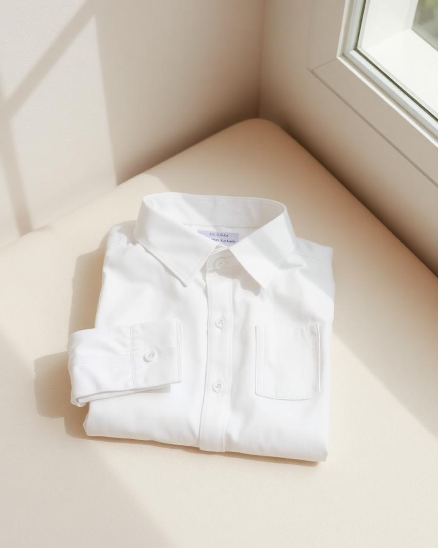 White Cotton Poplin Shirt